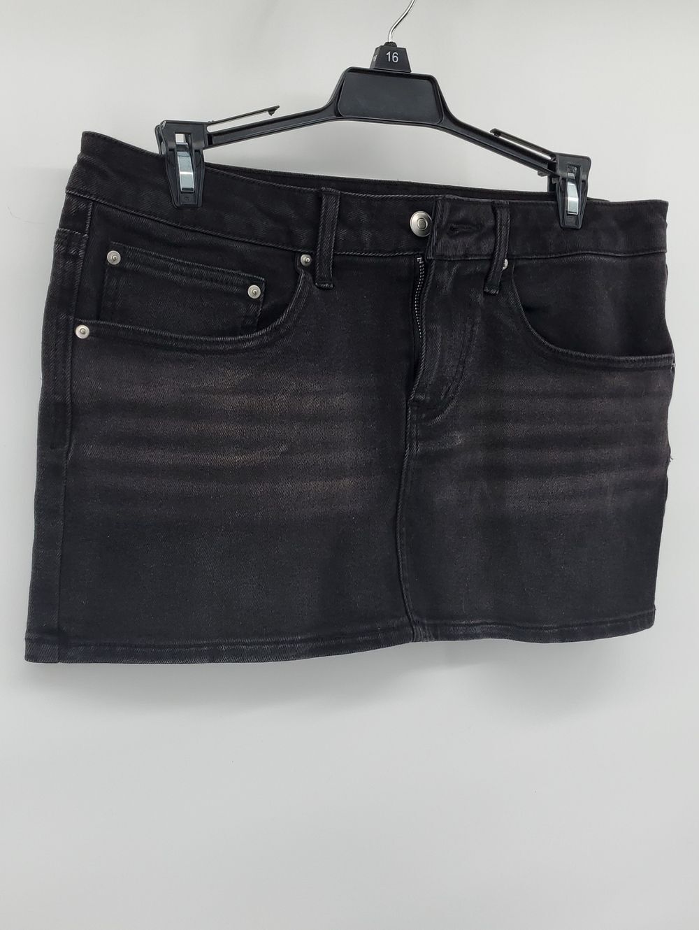 Fashion Nova | OG Denim Black Micro Mini Skirt | Size M NWT